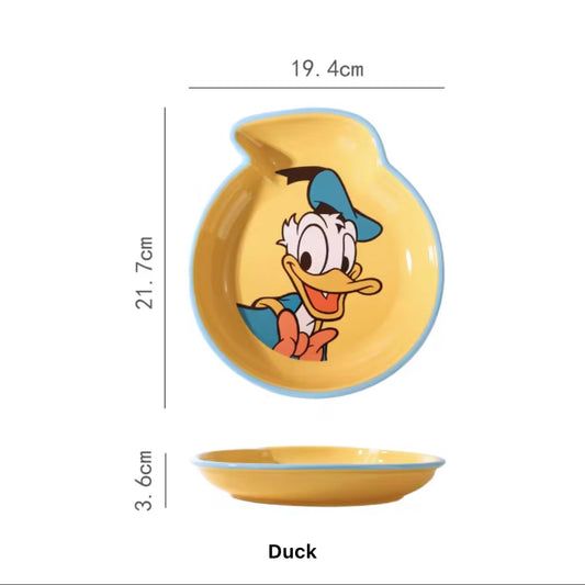 Donald Duck Shaped Ceramic Plate