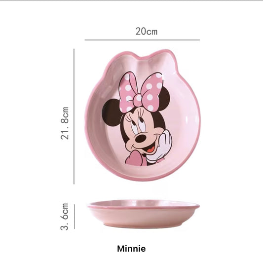 Minnie Mouse Shaped Ceramic Plate