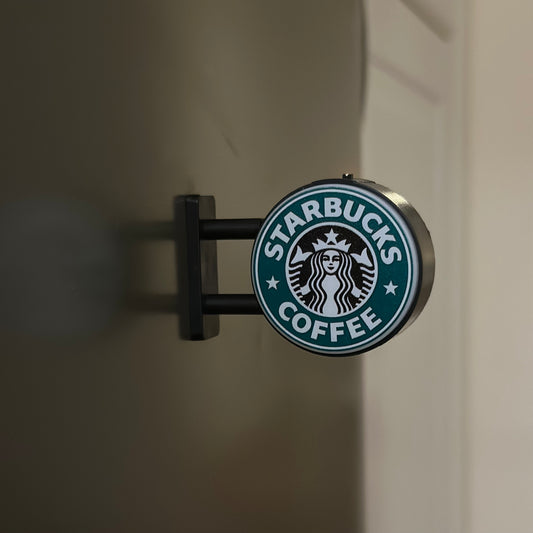 مغناطيس ثلاجة دائري بإضاءة LED – تصميم مقهى